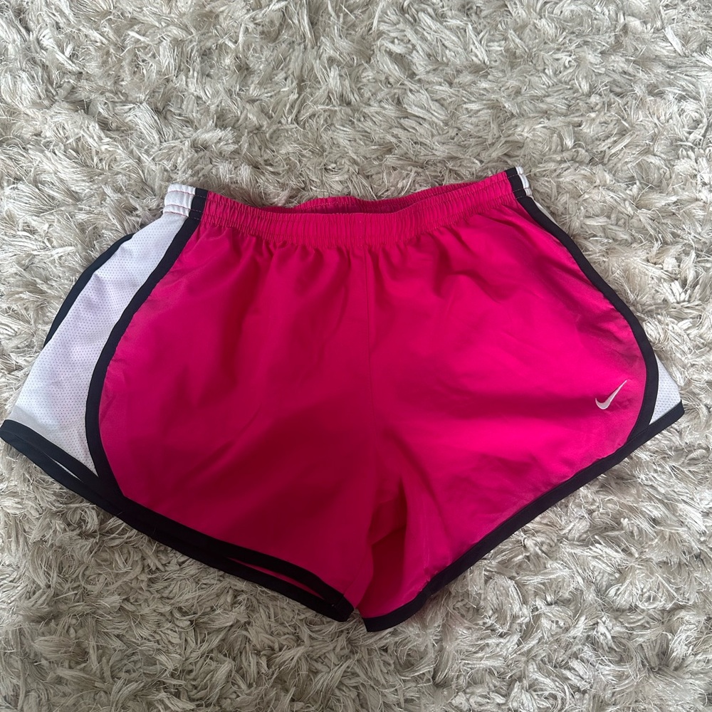 Nike girls pink running shorts